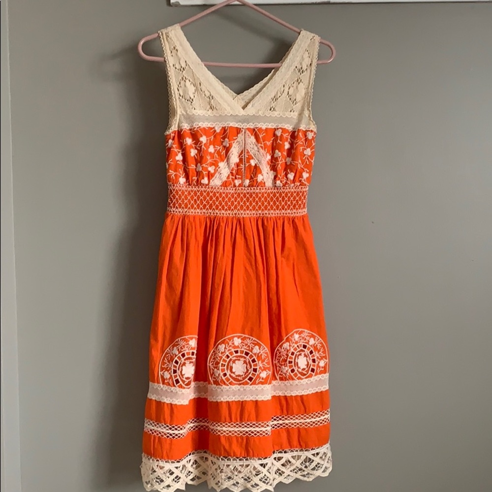 Vibrant Anthropologie dress
